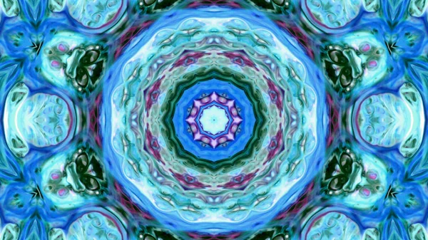 Soyut boya fırça mürekkep patlayabilir formanın düzgün kavramı simetrik desen süs dekoratif Kaleidoscope hareketi geometrik daire ve yıldız şekli