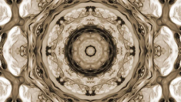 クリエイティブアブストラクト ペイント ブラシ インク爆発広がり滑らかな概念対称パターン装飾装飾的な万華鏡運動幾何学的な円と星の形 — ストック写真