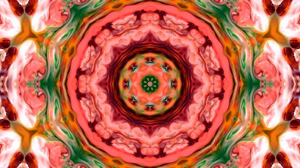 Soyut boya fırça mürekkep patlayabilir formanın düzgün kavramı simetrik desen süs dekoratif Kaleidoscope hareketi geometrik daire ve yıldız şekli