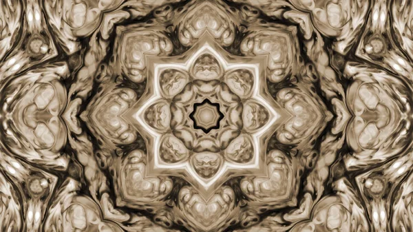 Soyut boya fırça mürekkep patlayabilir formanın düzgün kavramı simetrik desen süs dekoratif Kaleidoscope hareketi geometrik daire ve yıldız şekli