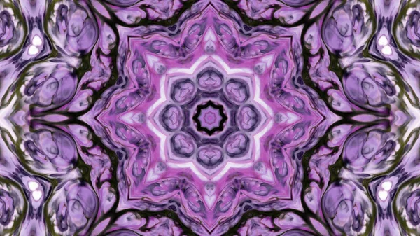 Soyut boya fırça mürekkep patlayabilir formanın düzgün kavramı simetrik desen süs dekoratif Kaleidoscope hareketi geometrik daire ve yıldız şekli