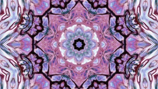 Soyut boya fırça mürekkep patlayabilir formanın düzgün kavramı simetrik desen süs dekoratif Kaleidoscope hareketi geometrik daire ve yıldız şekli