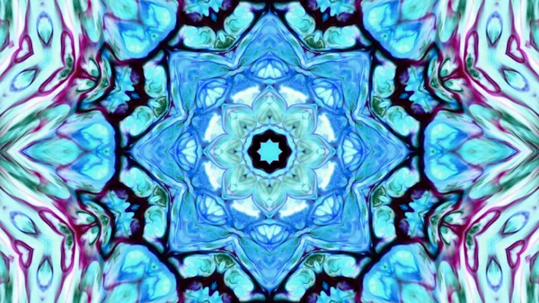 Soyut boya fırça mürekkep patlayabilir formanın düzgün kavramı simetrik desen süs dekoratif Kaleidoscope hareketi geometrik daire ve yıldız şekli