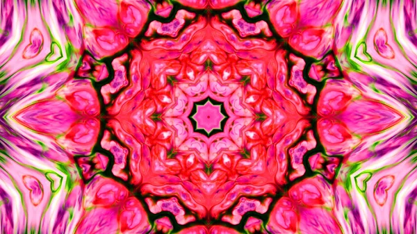 Soyut boya fırça mürekkep patlayabilir formanın düzgün kavramı simetrik desen süs dekoratif Kaleidoscope hareketi geometrik daire ve yıldız şekli