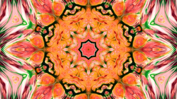 Soyut boya fırça mürekkep patlayabilir formanın düzgün kavramı simetrik desen süs dekoratif Kaleidoscope hareketi geometrik daire ve yıldız şekli