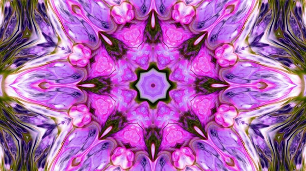 Soyut boya fırça mürekkep patlayabilir formanın düzgün kavramı simetrik desen süs dekoratif Kaleidoscope hareketi geometrik daire ve yıldız şekli