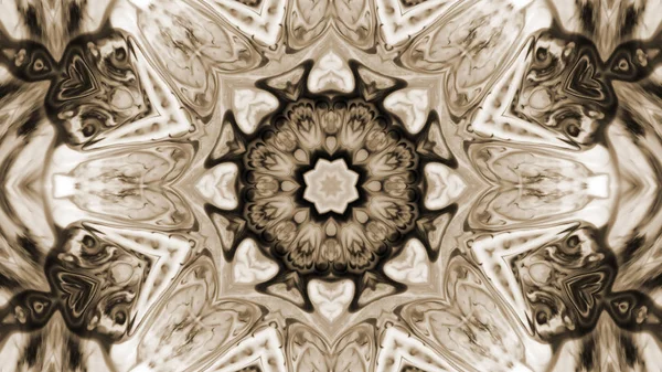 Soyut boya fırça mürekkep patlayabilir formanın düzgün kavramı simetrik desen süs dekoratif Kaleidoscope hareketi geometrik daire ve yıldız şekli