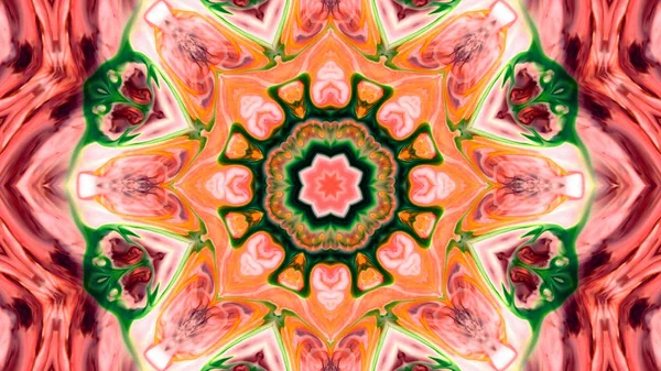 Soyut boya fırça mürekkep patlayabilir formanın düzgün kavramı simetrik desen süs dekoratif Kaleidoscope hareketi geometrik daire ve yıldız şekli