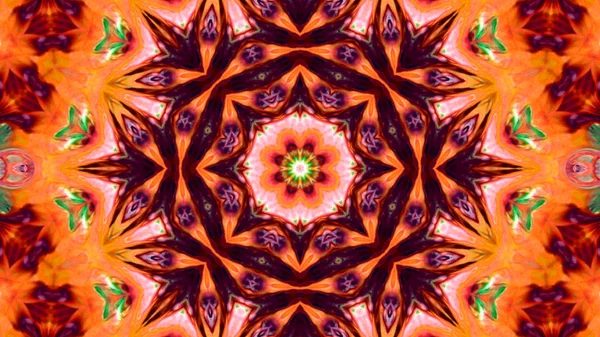 Soyut boya fırça mürekkep patlayabilir formanın düzgün kavramı simetrik desen süs dekoratif Kaleidoscope hareketi geometrik daire ve yıldız şekli