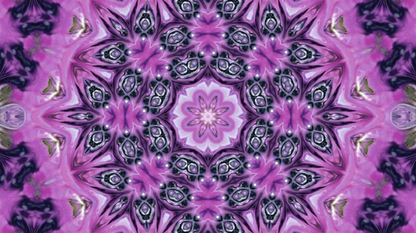 Soyut boya fırça mürekkep patlayabilir formanın düzgün kavramı simetrik desen süs dekoratif Kaleidoscope hareketi geometrik daire ve yıldız şekli