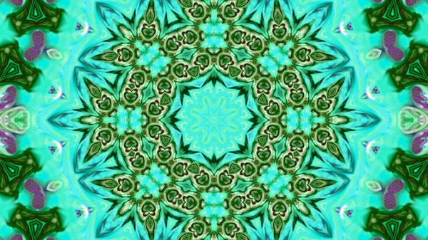 Soyut boya fırça mürekkep patlayabilir formanın düzgün kavramı simetrik desen süs dekoratif Kaleidoscope hareketi geometrik daire ve yıldız şekli