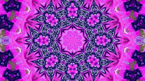 Soyut boya fırça mürekkep patlayabilir formanın düzgün kavramı simetrik desen süs dekoratif Kaleidoscope hareketi geometrik daire ve yıldız şekli