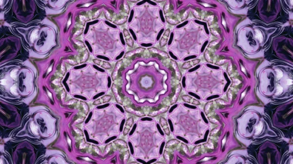 Soyut boya fırça mürekkep patlayabilir formanın düzgün kavramı simetrik desen süs dekoratif Kaleidoscope hareketi geometrik daire ve yıldız şekli