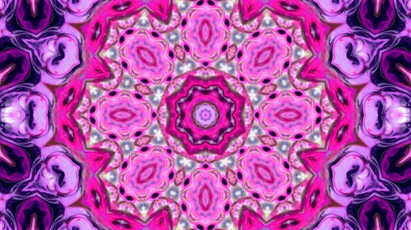 Soyut boya fırça mürekkep patlayabilir formanın düzgün kavramı simetrik desen süs dekoratif Kaleidoscope hareketi geometrik daire ve yıldız şekli