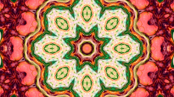 Soyut boya fırça mürekkep patlayabilir formanın düzgün kavramı simetrik desen süs dekoratif Kaleidoscope hareketi geometrik daire ve yıldız şekli