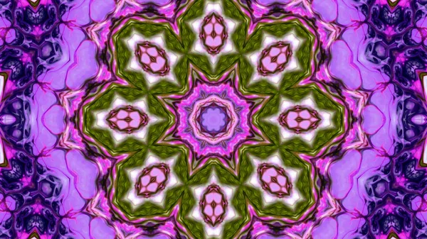 Soyut boya fırça mürekkep patlayabilir formanın düzgün kavramı simetrik desen süs dekoratif Kaleidoscope hareketi geometrik daire ve yıldız şekli