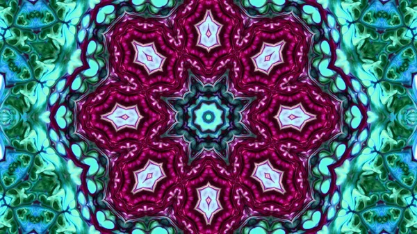 Soyut boya fırça mürekkep patlayabilir formanın düzgün kavramı simetrik desen süs dekoratif Kaleidoscope hareketi geometrik daire ve yıldız şekli