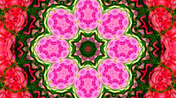 Soyut boya fırça mürekkep patlayabilir formanın düzgün kavramı simetrik desen süs dekoratif Kaleidoscope hareketi geometrik daire ve yıldız şekli