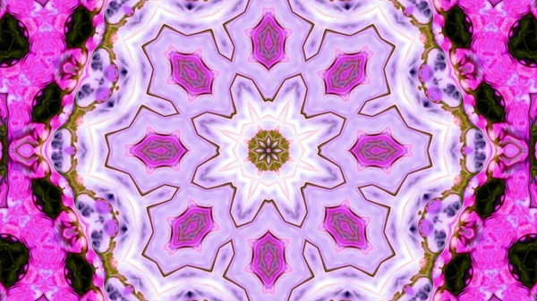 Soyut boya fırça mürekkep patlayabilir formanın düzgün kavramı simetrik desen süs dekoratif Kaleidoscope hareketi geometrik daire ve yıldız şekli