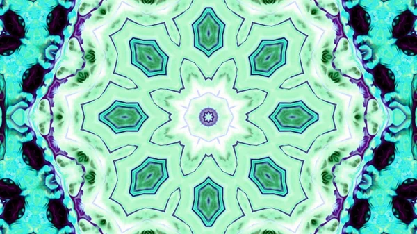 Soyut boya fırça mürekkep patlayabilir formanın düzgün kavramı simetrik desen süs dekoratif Kaleidoscope hareketi geometrik daire ve yıldız şekli