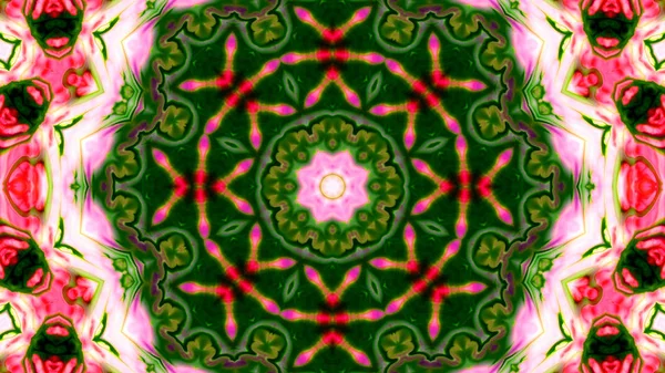 Soyut boya fırça mürekkep patlayabilir formanın düzgün kavramı simetrik desen süs dekoratif Kaleidoscope hareketi geometrik daire ve yıldız şekli