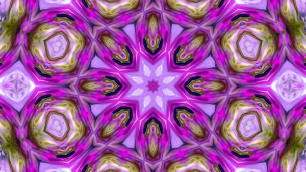 Soyut boya fırça mürekkep patlayabilir formanın düzgün kavramı simetrik desen süs dekoratif Kaleidoscope hareketi geometrik daire ve yıldız şekli