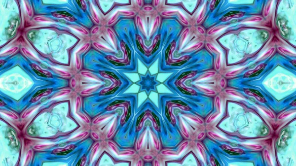 Soyut boya fırça mürekkep patlayabilir formanın düzgün kavramı simetrik desen süs dekoratif Kaleidoscope hareketi geometrik daire ve yıldız şekli