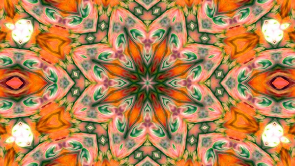 Soyut boya fırça mürekkep patlayabilir formanın düzgün kavramı simetrik desen süs dekoratif Kaleidoscope hareketi geometrik daire ve yıldız şekli