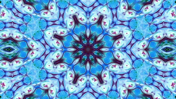 Soyut boya fırça mürekkep patlayabilir formanın düzgün kavramı simetrik desen süs dekoratif Kaleidoscope hareketi geometrik daire ve yıldız şekli