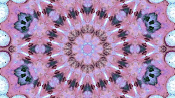 Soyut boya fırça mürekkep patlayabilir formanın düzgün kavramı simetrik desen süs dekoratif Kaleidoscope hareketi geometrik daire ve yıldız şekli