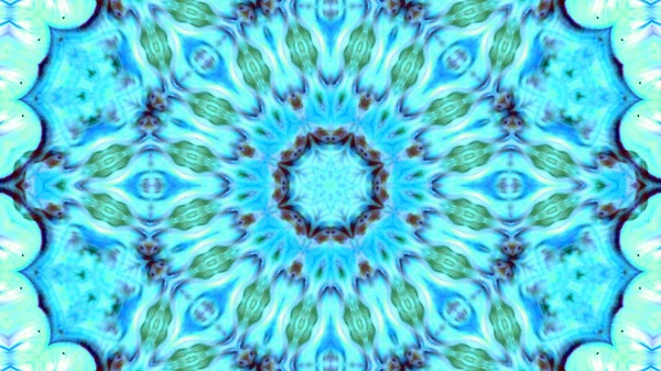 Soyut boya fırça mürekkep patlayabilir formanın düzgün kavramı simetrik desen süs dekoratif Kaleidoscope hareketi geometrik daire ve yıldız şekli