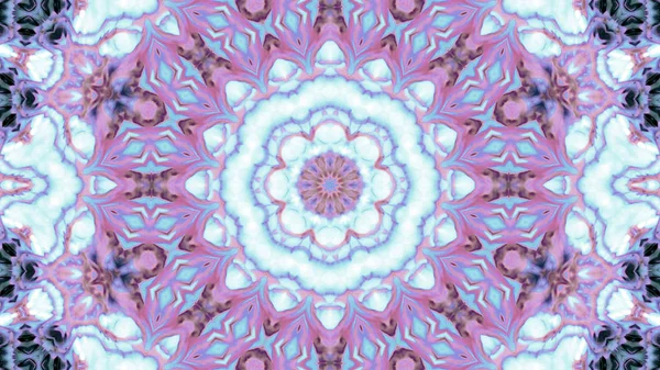 Soyut boya fırça mürekkep patlayabilir formanın düzgün kavramı simetrik desen süs dekoratif Kaleidoscope hareketi geometrik daire ve yıldız şekli