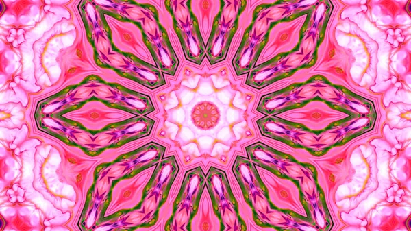 Soyut boya fırça mürekkep patlayabilir formanın düzgün kavramı simetrik desen süs dekoratif Kaleidoscope hareketi geometrik daire ve yıldız şekli