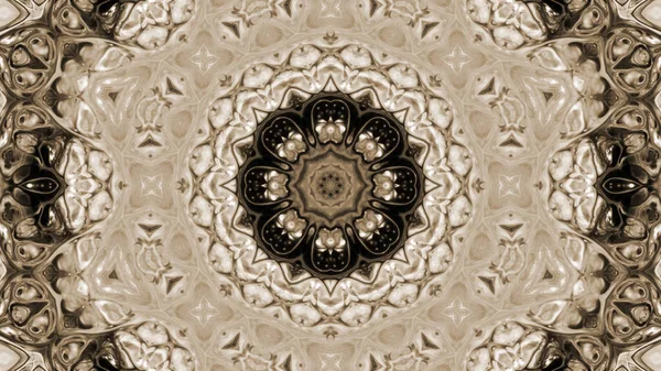 Soyut boya fırça mürekkep patlayabilir formanın düzgün kavramı simetrik desen süs dekoratif Kaleidoscope hareketi geometrik daire ve yıldız şekli