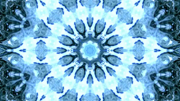 Soyut boya fırça mürekkep patlayabilir formanın düzgün kavramı simetrik desen süs dekoratif Kaleidoscope hareketi geometrik daire ve yıldız şekli