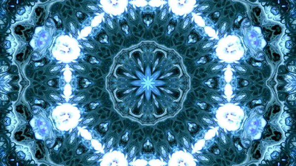 Soyut boya fırça mürekkep patlayabilir formanın düzgün kavramı simetrik desen süs dekoratif Kaleidoscope hareketi geometrik daire ve yıldız şekli