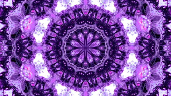 Soyut boya fırça mürekkep patlayabilir formanın düzgün kavramı simetrik desen süs dekoratif Kaleidoscope hareketi geometrik daire ve yıldız şekli