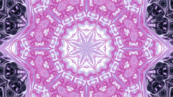 Soyut boya fırça mürekkep patlayabilir formanın düzgün kavramı simetrik desen süs dekoratif Kaleidoscope hareketi geometrik daire ve yıldız şekli