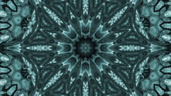 Soyut boya fırça mürekkep patlayabilir formanın düzgün kavramı simetrik desen süs dekoratif Kaleidoscope hareketi geometrik daire ve yıldız şekli