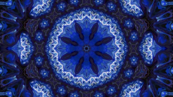 Soyut boya fırça mürekkep patlayabilir formanın düzgün kavramı simetrik desen süs dekoratif Kaleidoscope hareketi geometrik daire ve yıldız şekli