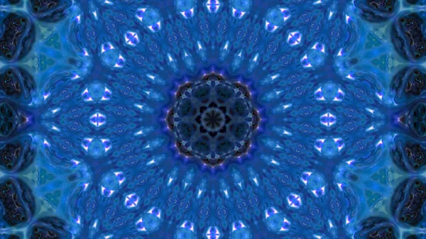 Soyut boya fırça mürekkep patlayabilir formanın düzgün kavramı simetrik desen süs dekoratif Kaleidoscope hareketi geometrik daire ve yıldız şekli