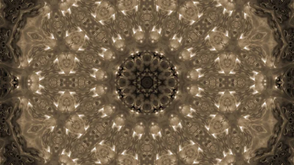 Soyut boya fırça mürekkep patlayabilir formanın düzgün kavramı simetrik desen süs dekoratif Kaleidoscope hareketi geometrik daire ve yıldız şekli