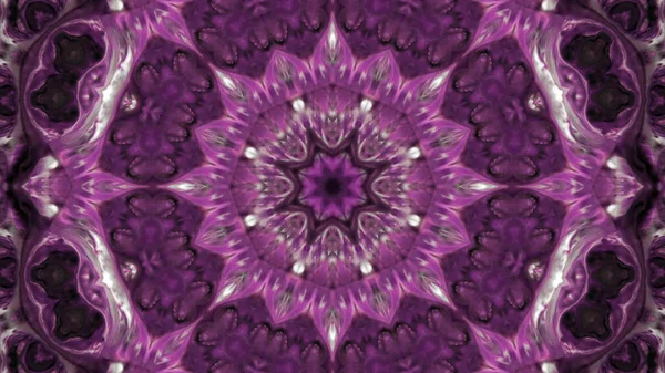 Soyut boya fırça mürekkep patlayabilir formanın düzgün kavramı simetrik desen süs dekoratif Kaleidoscope hareketi geometrik daire ve yıldız şekli