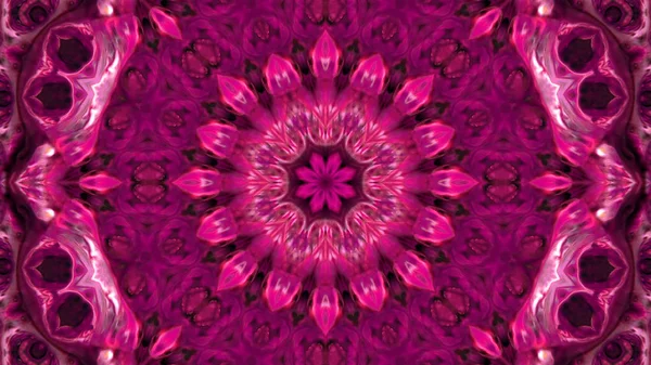 Soyut boya fırça mürekkep patlayabilir formanın düzgün kavramı simetrik desen süs dekoratif Kaleidoscope hareketi geometrik daire ve yıldız şekli