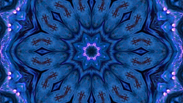 Soyut boya fırça mürekkep patlayabilir formanın düzgün kavramı simetrik desen süs dekoratif Kaleidoscope hareketi geometrik daire ve yıldız şekli