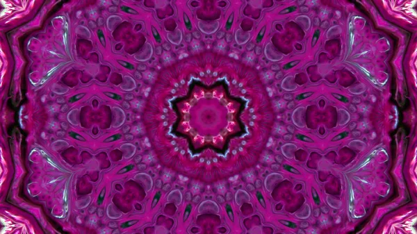 Soyut boya fırça mürekkep patlayabilir formanın düzgün kavramı simetrik desen süs dekoratif Kaleidoscope hareketi geometrik daire ve yıldız şekli