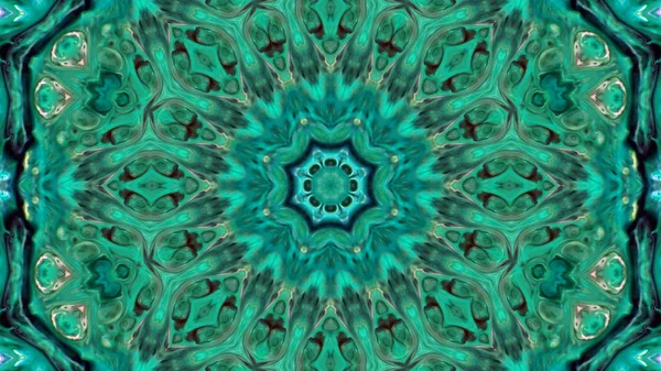 Soyut boya fırça mürekkep patlayabilir formanın düzgün kavramı simetrik desen süs dekoratif Kaleidoscope hareketi geometrik daire ve yıldız şekli