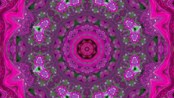 Soyut boya fırça mürekkep patlayabilir formanın düzgün kavramı simetrik desen süs dekoratif Kaleidoscope hareketi geometrik daire ve yıldız şekli