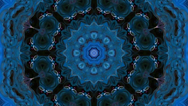 Soyut boya fırça mürekkep patlayabilir formanın düzgün kavramı simetrik desen süs dekoratif Kaleidoscope hareketi geometrik daire ve yıldız şekli