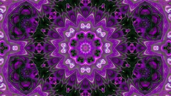 Soyut boya fırça mürekkep patlayabilir formanın düzgün kavramı simetrik desen süs dekoratif Kaleidoscope hareketi geometrik daire ve yıldız şekli